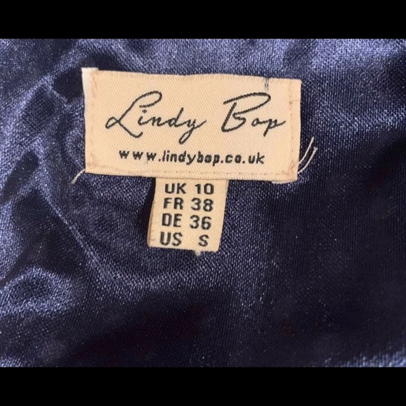 Lindy bop Amazing Women’s Dress Blue And White - Picture 4 of 4